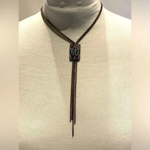 Bronze Lariat Necklace